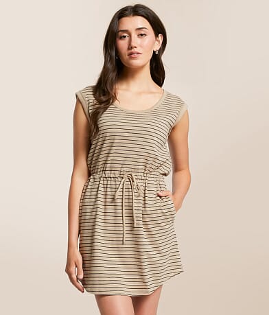 Z Supply Dayshift Striped Mini Dress front view