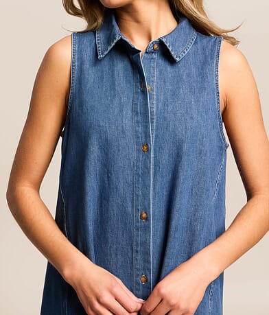 New Day Denim Mini Tank Dress thumbnail 4