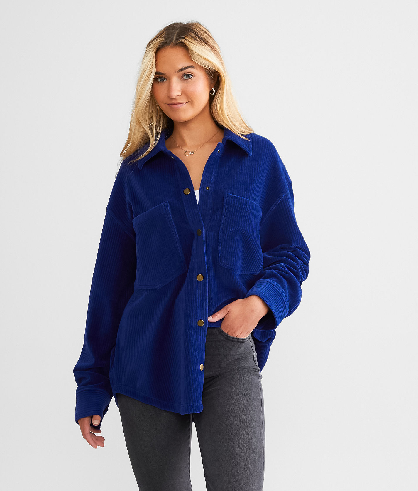 Z Supply Union Knit Corduroy Shirt - Women's Shirts & Blouses in