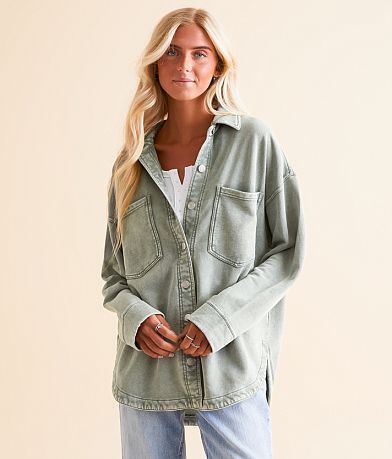 Z Supply All Day Washed Knit Shacket FULL_RIGHT_SIDE