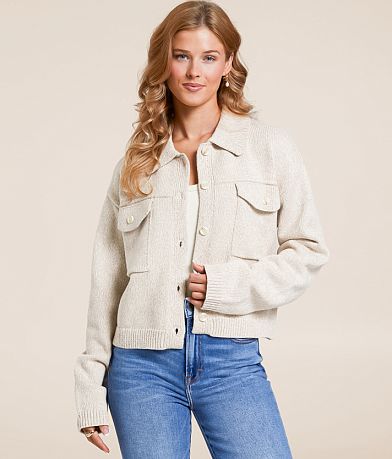 Z Supply Cielo Cropped Cardigan Sweater front view