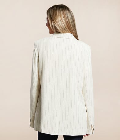 Z Supply Livingstone Pinstripe Blazer back view