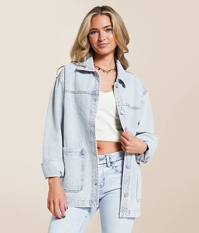 Z Supply On The Road Denim Jacket front view