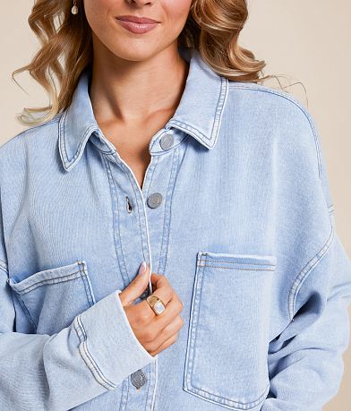 Z Supply All Day Knit Denim Cropped Jacket MISC_DETAIL_1