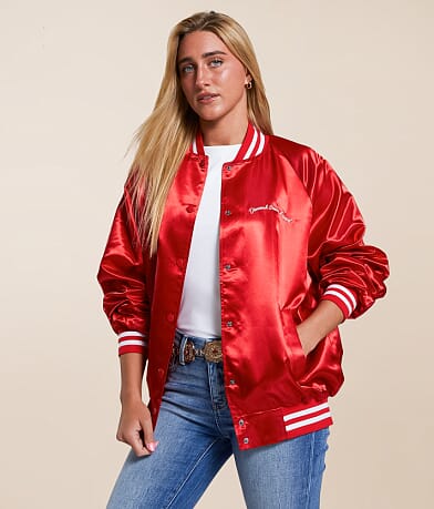 Z Supply Rodeo Days Satin Retro Jacket front view