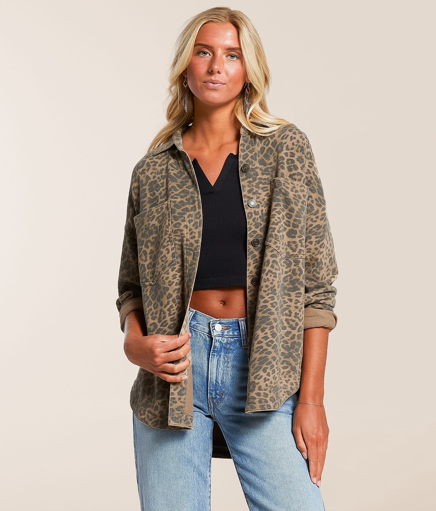 YLDZL.A様 Z Supply All Day Leopard Print Jacket - Women's Coats