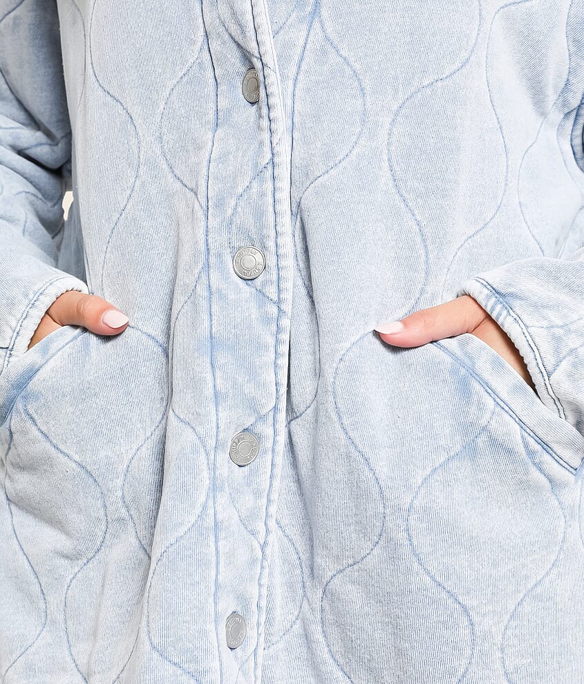 Boulder Quilted Knit Denim Jacket