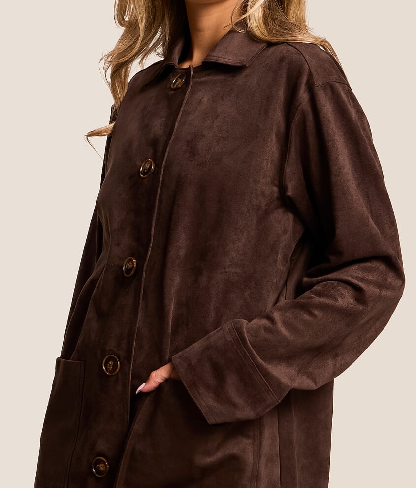 Decker Faux Suede Shacket