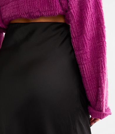 Z Supply Europa Satin Maxi Skirt back pocket view