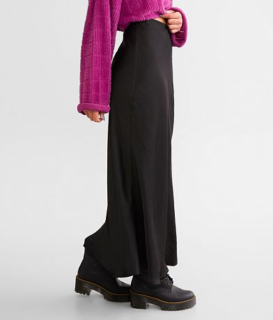 Z Supply Europa Satin Maxi Skirt full right side view