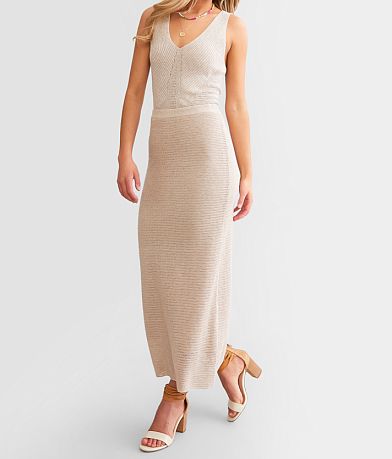 Willow & Root Ribbed Space Dye Midi Dress - Women's Dresses in