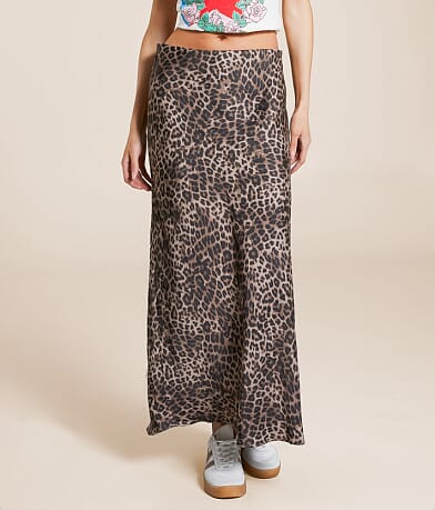 Z Supply Leopard Europa Maxi Skirt FULL_LEFT_SIDE