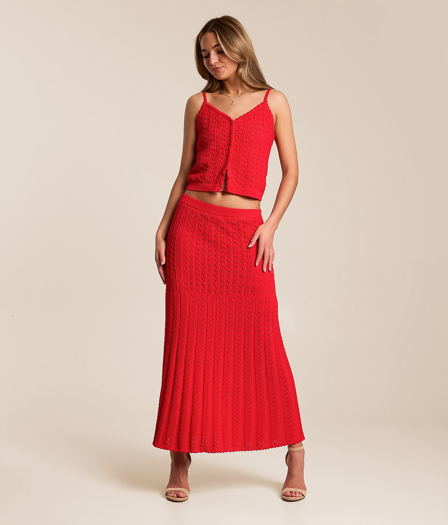 Z Supply Lexa Midi Sweater Skirt - Women's Skirts in Kiss Me Red