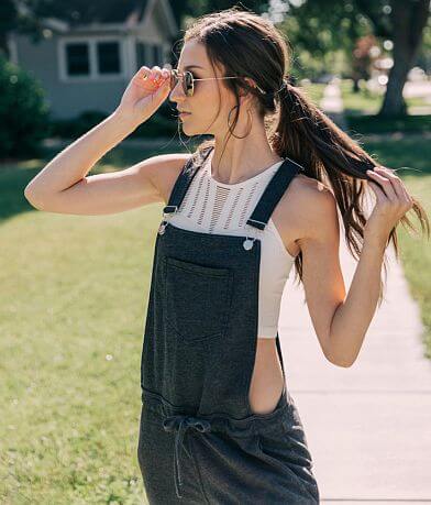 White Crow The Solid Knit Overalls FULL_LEFT_SIDE