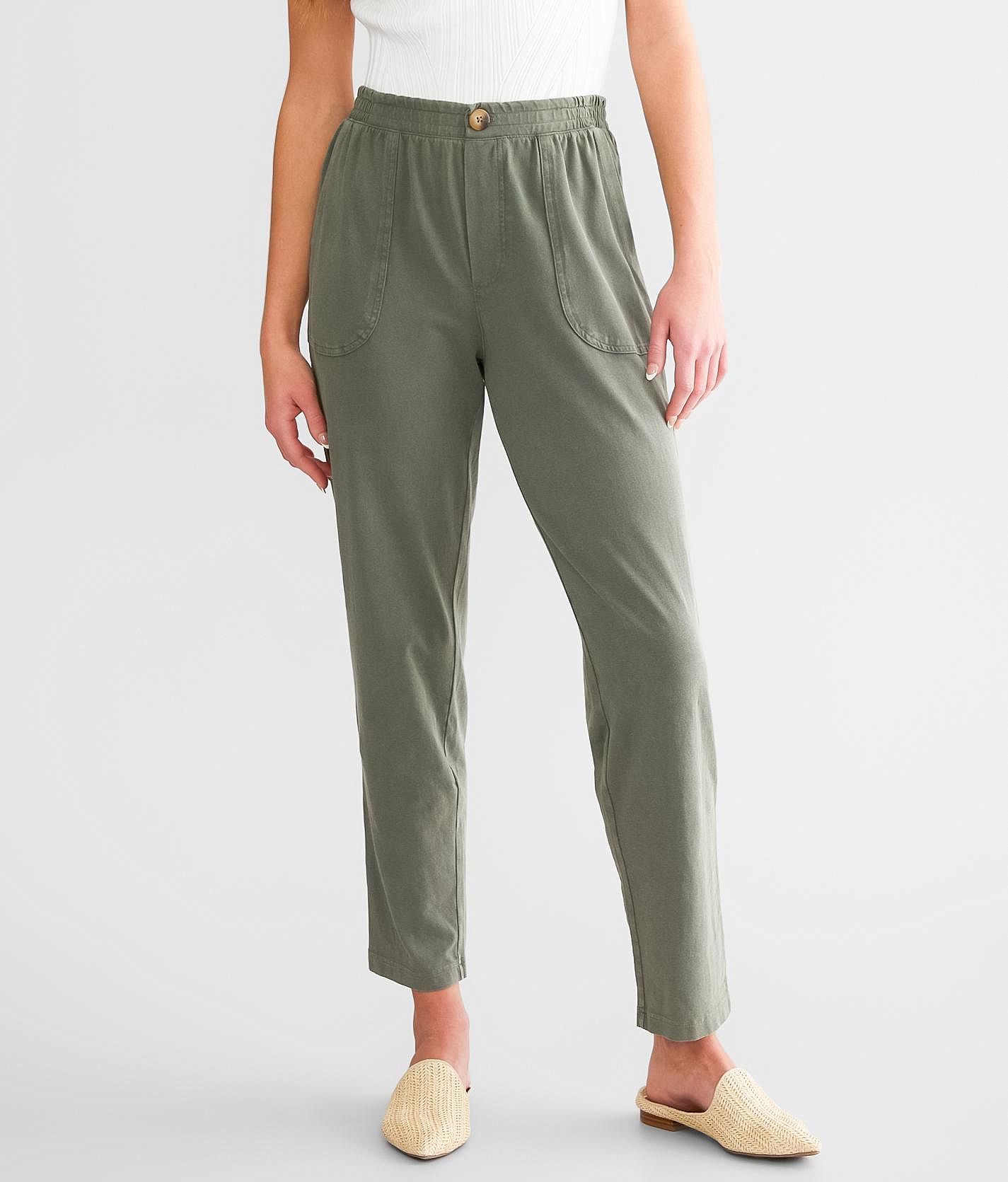 Z Supply Kendall Jersey Pant - Women's Pants in Dusty Olive Z Supply Kendall Jersey Pant - Women's Pants in Dusty Olive