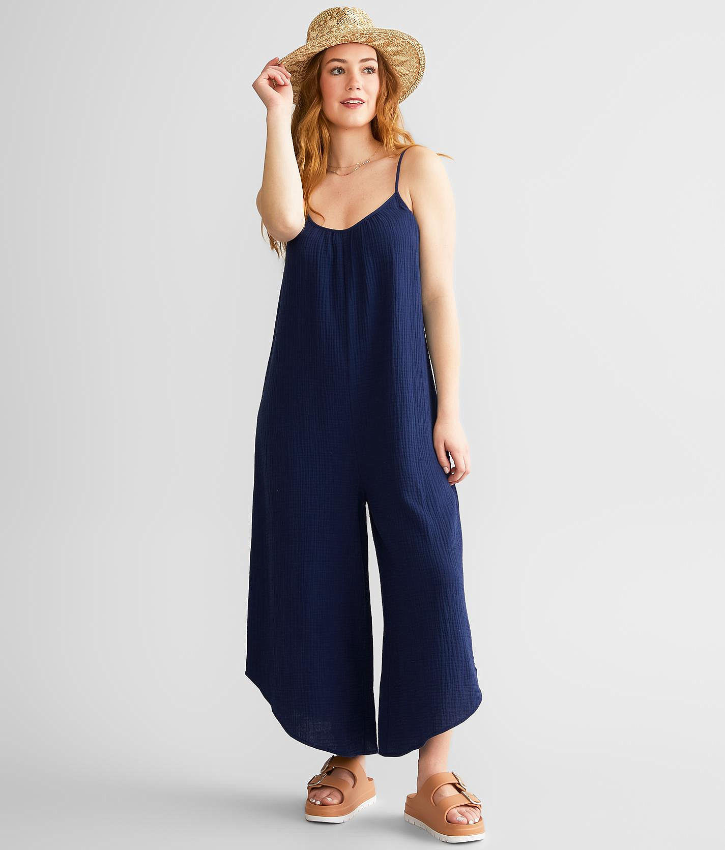 Listicle Undone Flare Denim Overalls - Women's Rompers/Jumpsuits