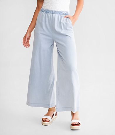 Z Supply Scout Jersey Wide Leg Cropped Pant front view