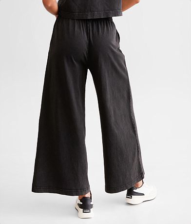 Z Supply Scout Jersey Wide Leg Cropped Pant BACK