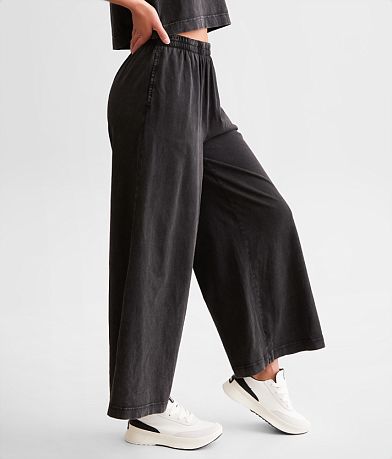 Z Supply Scout Jersey Wide Leg Cropped Pant FULL_LEFT_SIDE
