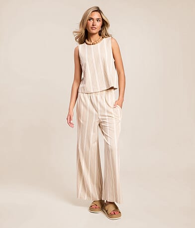slim fit dress slacks Isadora Wide Leg Lounge Pants - Black - Size 3XS