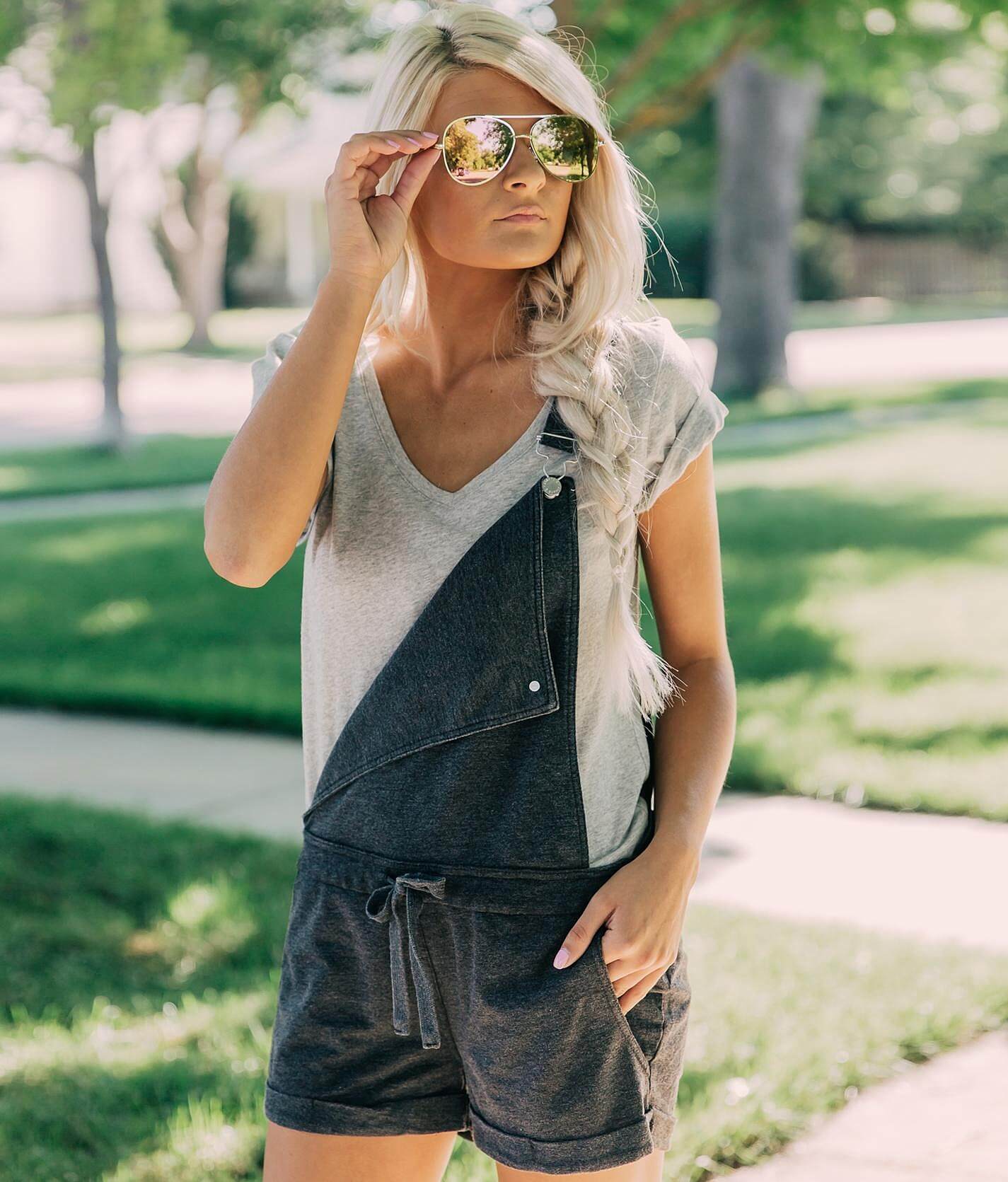 womens denim short overalls