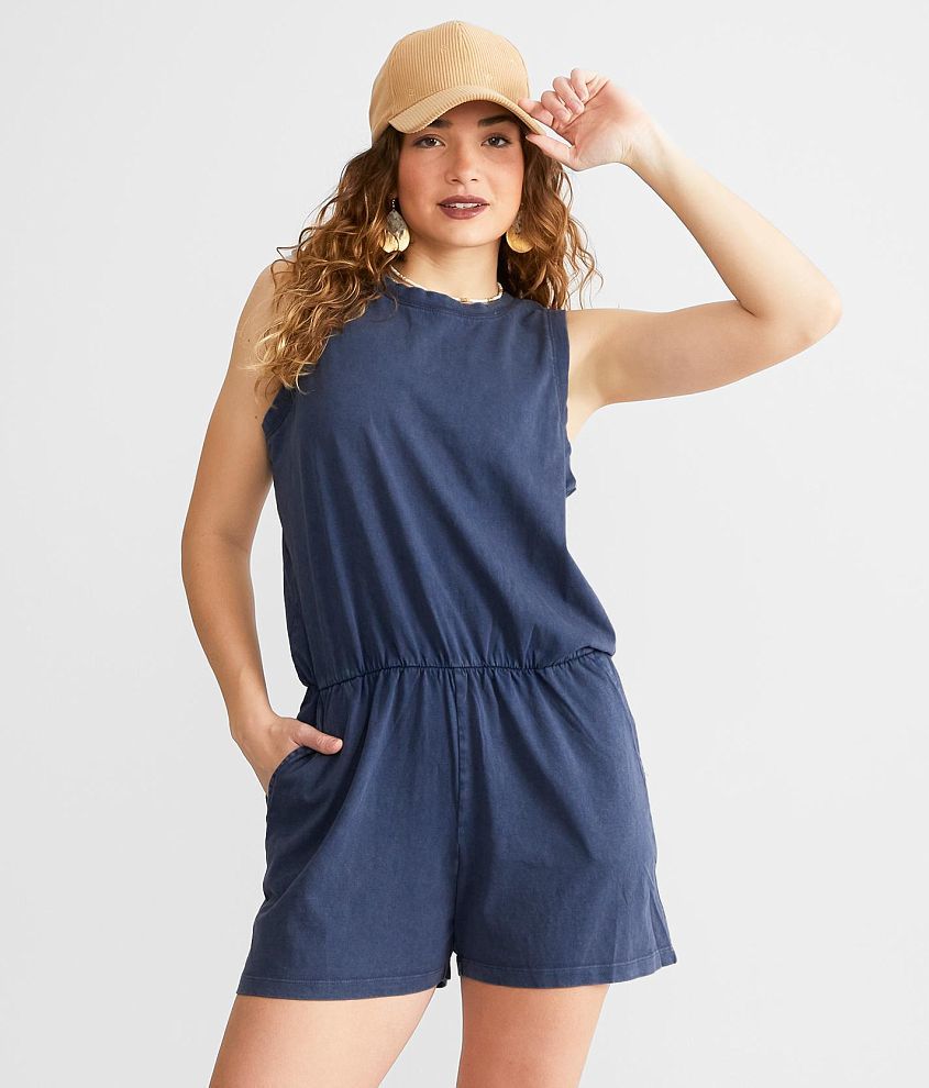 Z Supply Adira Romper - Women's Rompers/Jumpsuits in Captain Navy 