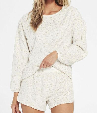 Z Lounge Cuddle Up Frosted Leopard Plush Short misc detail 1 view