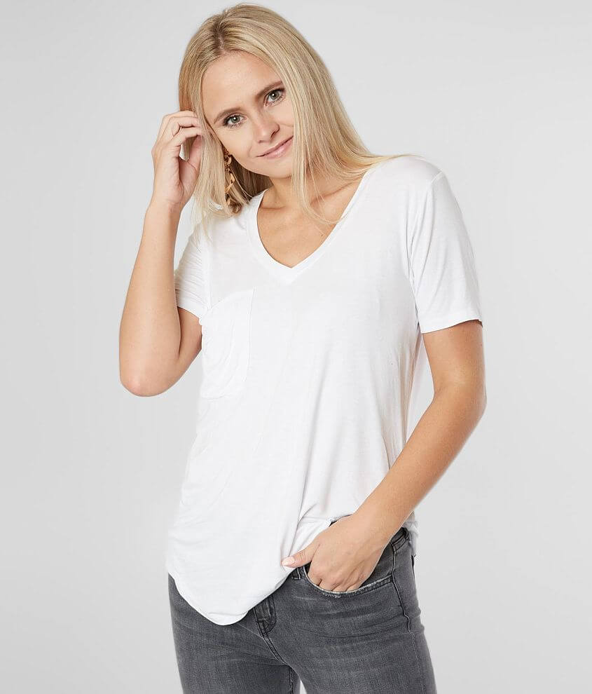 White Crow Sleek Jersey Pocket T-Shirt front view