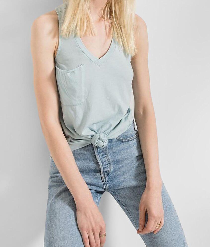 Z Supply The Pocket Racer Tank Top - Women's Tank Tops in Sandwash 