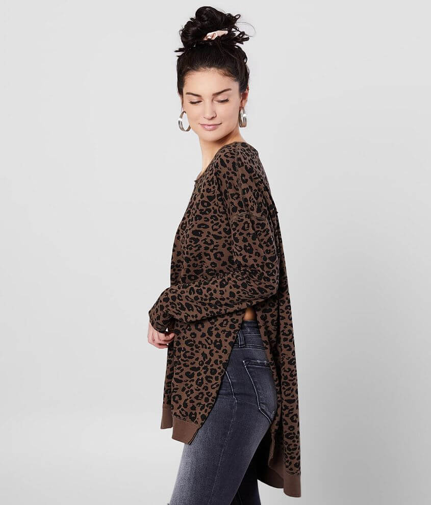 Z supply cheap leopard sweatshirt