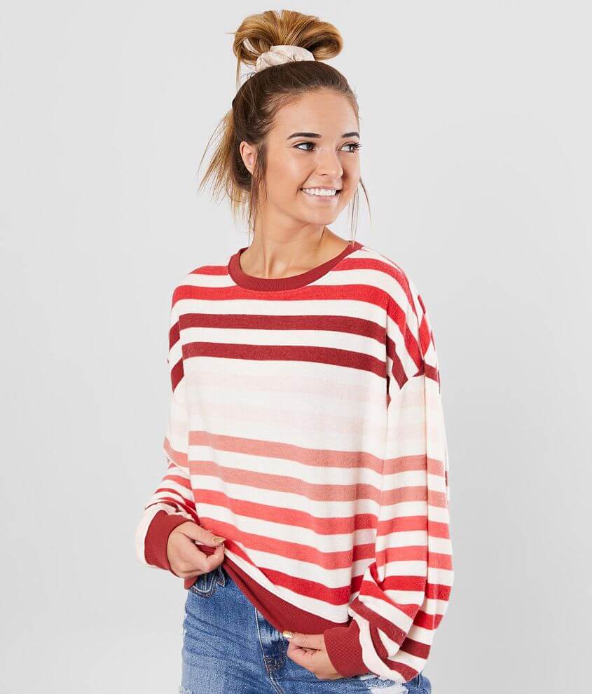 White Crow The Rainbow Striped Pullover front view