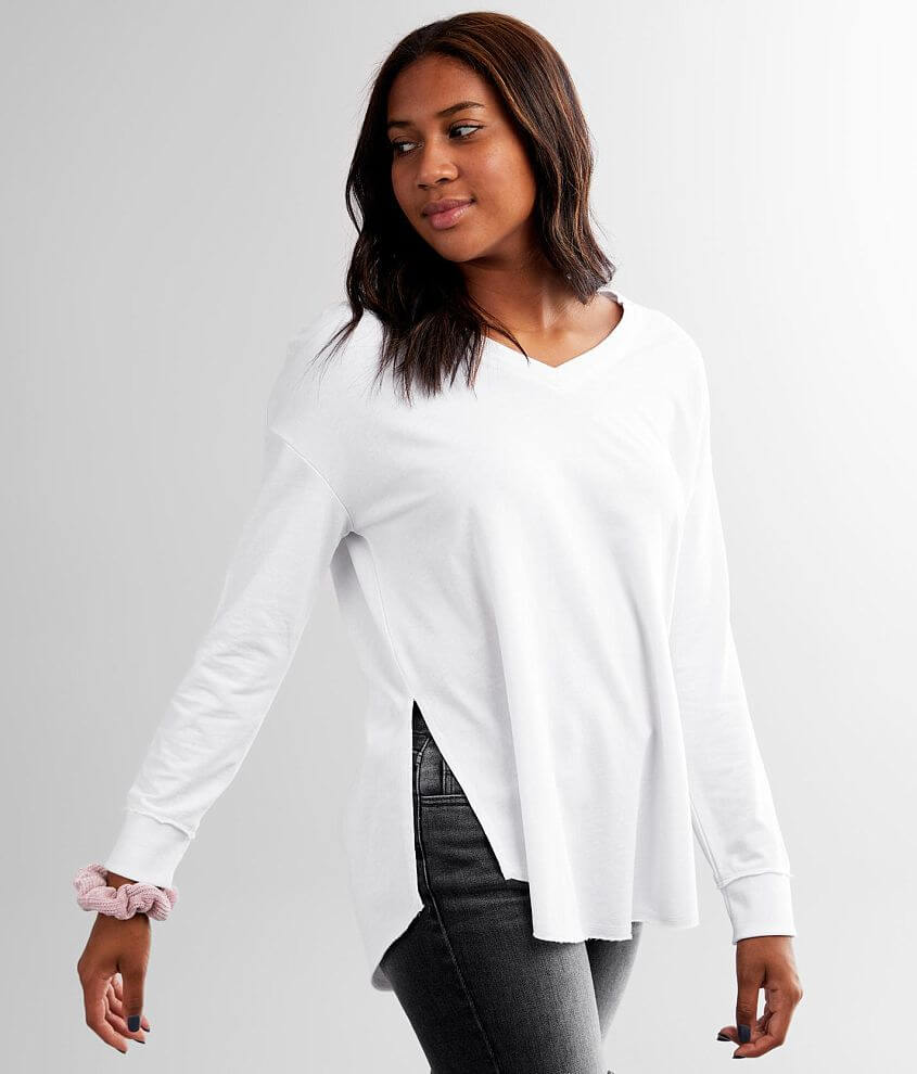 White Crow V-Neck Weekender Pullover - Women's Sweatshirts in White ...