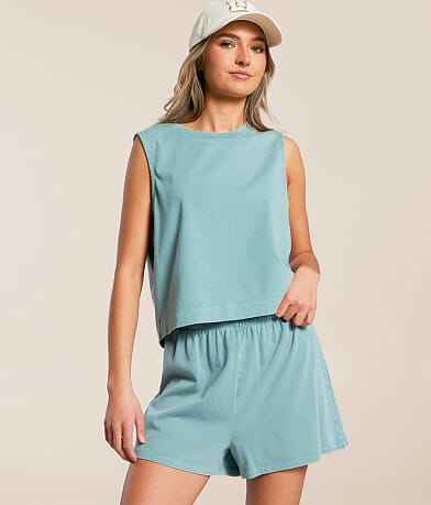 Z Supply Sloane Jersey Cropped Muscle Tank Top FULL_RIGHT_SIDE