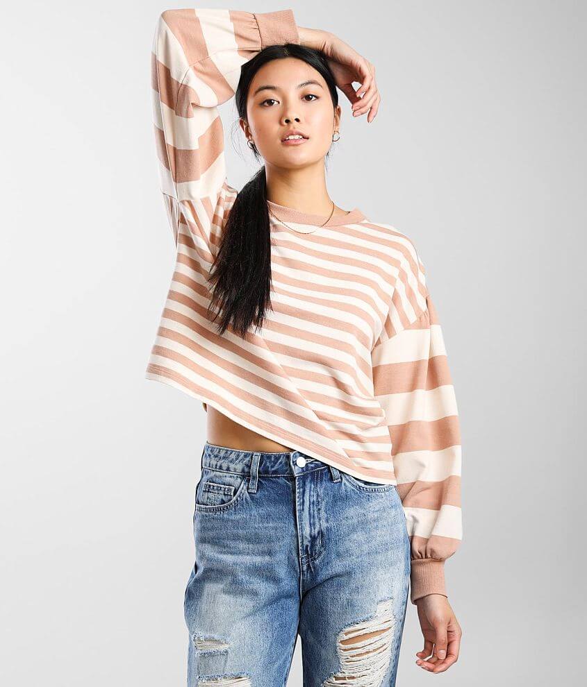 Z Supply Tempest Striped Sweatshirt Women s Sweatshirts in Dusty