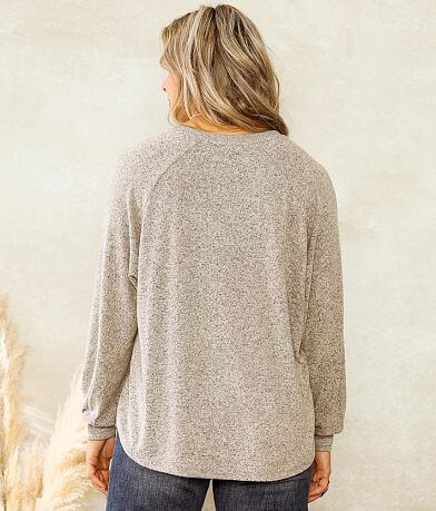 Z Supply Plira Marled Pullover back view