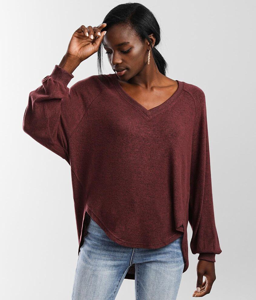 Z Supply Plira Marled Pullover front view