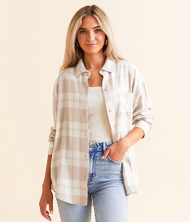 Z Supply River Plaid Shirt front view