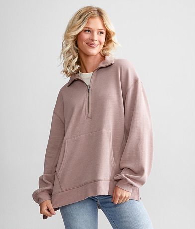 Z Supply Modern Weekender Half Zip Pullover front view