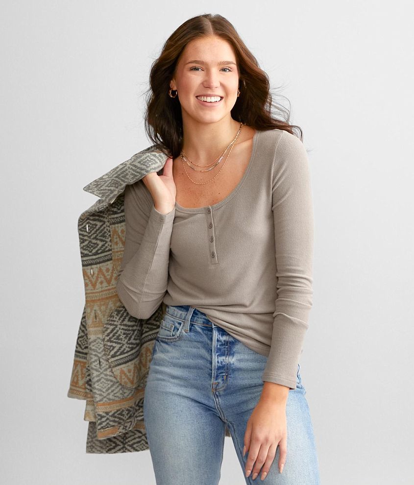 Z Supply Cait Henley front view
