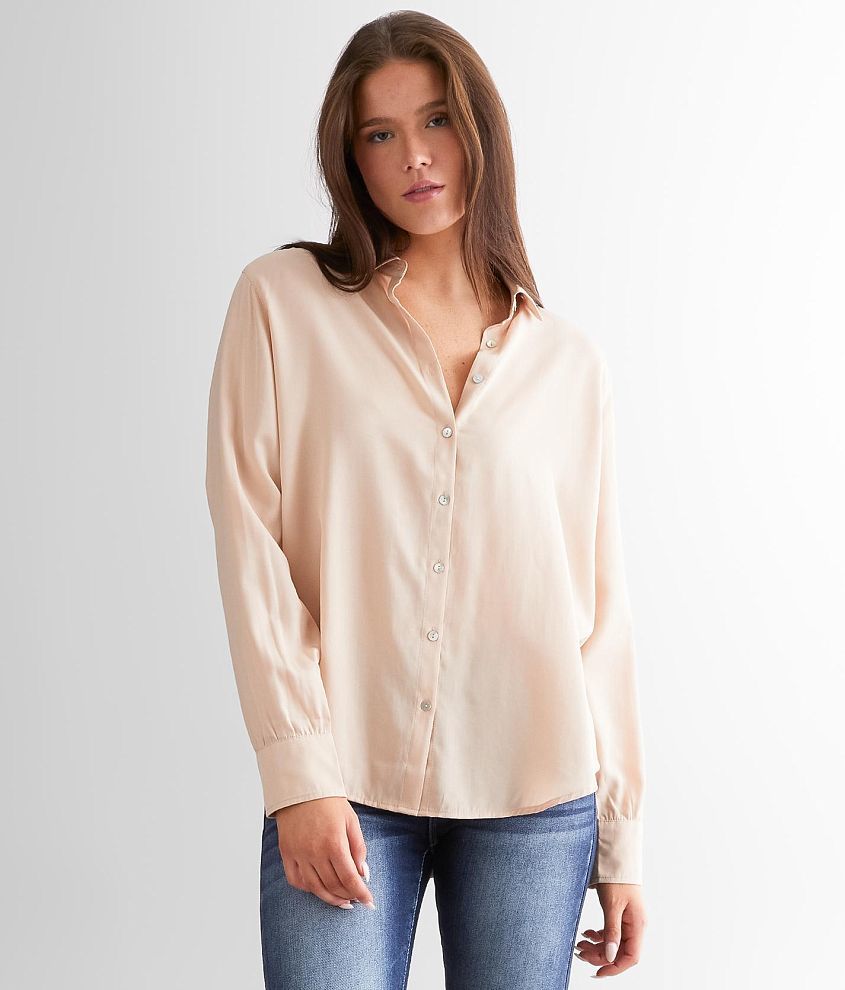 Z Supply Camille Cupro Blouse front view