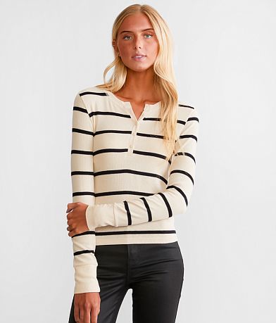 Z Supply Scarlett Ribbed Henley front view