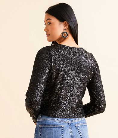 Z Supply Aurora Sequin Cropped Top BACK
