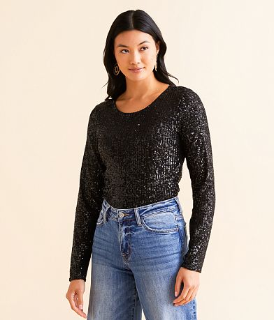 Z Supply Aurora Sequin Cropped Top FULL_RIGHT_SIDE
