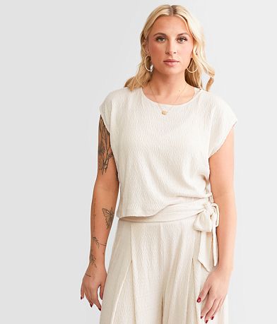 Z Supply Isla Pucker Pant - Women's Pants in Whisper White