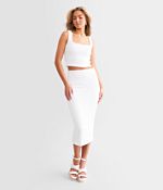 トップス theredthread S stamp bare tops white Scallop-trim Tie-front Top In Ramie For Women | J.Crew