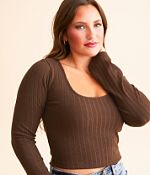 Z Supply Madeline Ribbed Top - Women's Shirts & Blouses in Dark