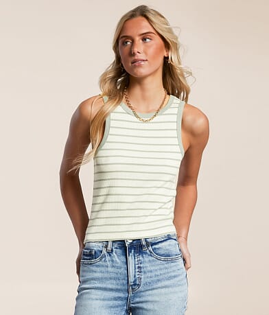 Z Supply Hadley Striped Tank Top front view