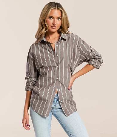 Z Supply Seaport Striped Shirt front view