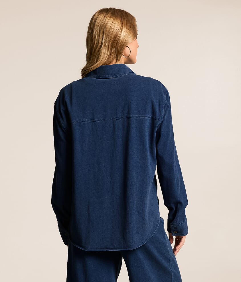 Reese Jersey Denim Shirt