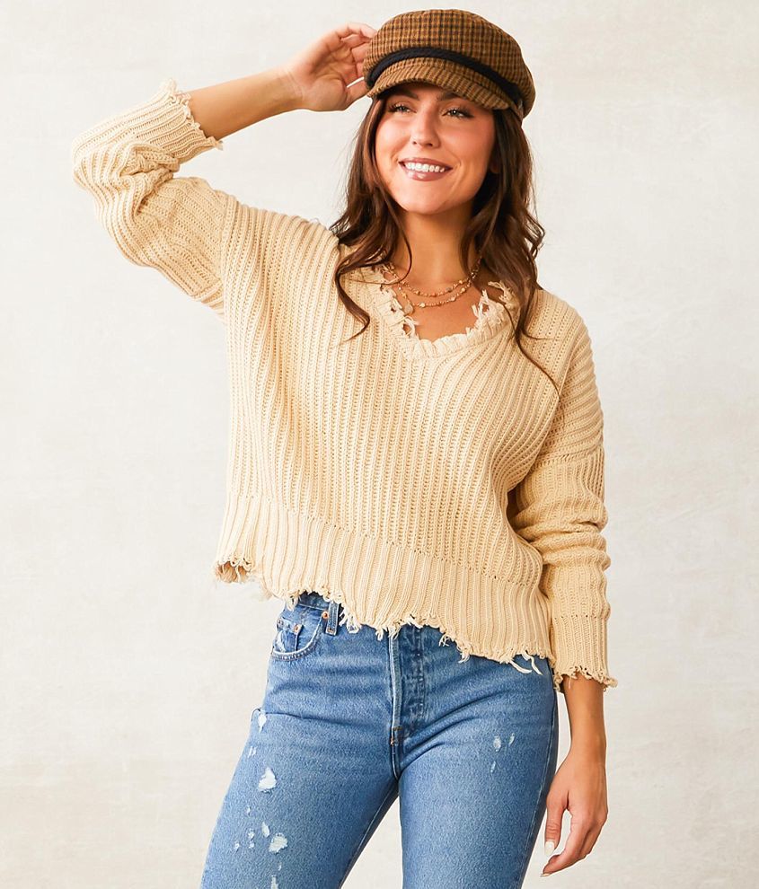 Z Supply Laura Destructed Sweater - Women's Sweaters in Sandstone | Buckle